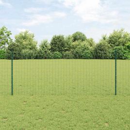 Garden Fence Set Set of 2 Green Steel 25 x 1 m Durable