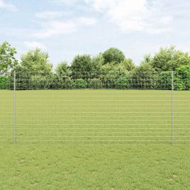 Euro Fence with 10 U Posts Silver 1,4x10 m Steel