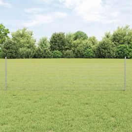Garden Fence Set Pack of 2 Galvanised silver Galvanised steel