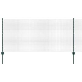 Welded Wire Fence with 44 U Posts Green 1x100 m Steel