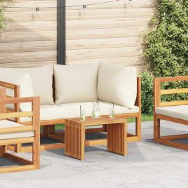 VEDEN Garden Side Table 50x32.5x35 cm Solid Teak Wood - Brown