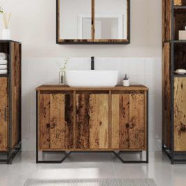 Bathroom Sink Cabinet Old Wood 91x35x60 cm Engineered Wood