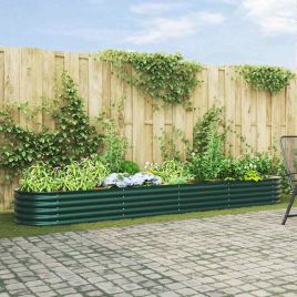 NEMVALE Garden Raised Bed 400x80x44 cm Steel - Green