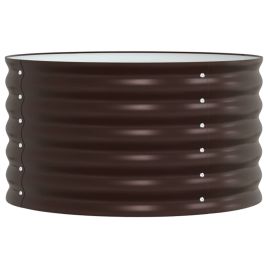 NEMVALE Garden Raised Bed 80x80x44 cm Steel - Brown