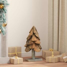 FROSTRO Christmas Tree with Stand Brown 60 cm Solid teak wood