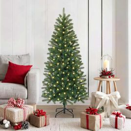 COZLYN Artificial Christmas Tree with 150 LEDs Green 150 cm PE and PVC