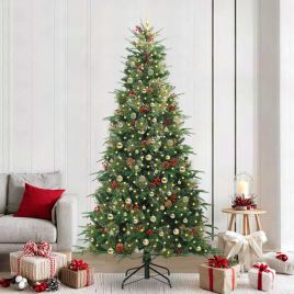 ELMIX Artificial Hinged Christmas Tree Green 240 cm PE and PVC