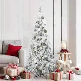 ELMIX Artificial Hinged Christmas Tree Green 180 cm PE and PVC