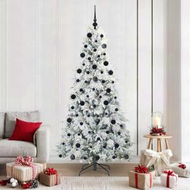 ELMIX Artificial Hinged Christmas Tree Green 210 cm PE and PVC