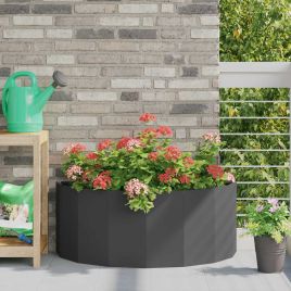 CLSRIDG Planter 90x45x35 cm Steel - Black