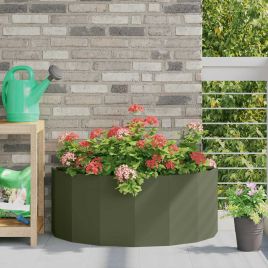 CLSRIDG Planter Olive 90x45x35 cm Steel - Green