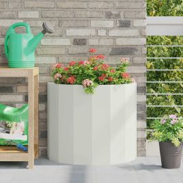 CLSRIDG Planter 60x30x50 cm Steel - White