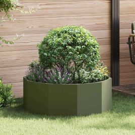 CLSRIDG Planter Olive 90x90x35 cm Steel - Green