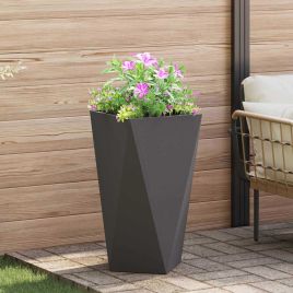 CLSRIDG Planter 40x40x75 cm Steel - Black