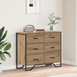 MAVEN Light Oak Finish Chest of Drawers - Medium-sized, 6 Drawers, Double