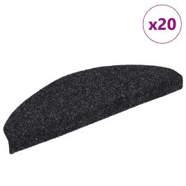 Stair Mats Self-adhesive 20 pcs Black 65x21x4 cm