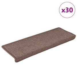 Stair Mats 30 pcs 65x21x4 cm Brown