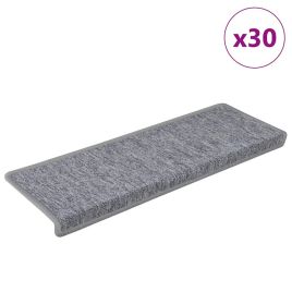 Stair Mats 30 pcs 65x21x4 cm White and Grey