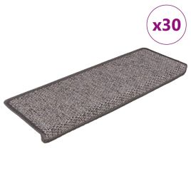 Stair Mats Self-adhesive Sisal-Look 30 pcs 65x21x4 cm Grey and Beige