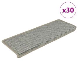 Stair Mats Self-adhesive Sisal-Look 30 pcs 65x21x4 cm Green