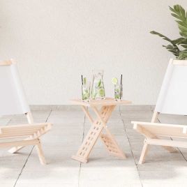 Coffee Table Foldable 33x33x40,5 cm Solid Wood Walnut