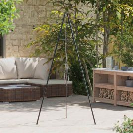 NELCOVE Campfire Tripod 92x92x191.5 cm Steel - Black