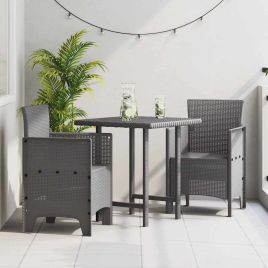MEFORD Garden Chair 2 pcs Light 53x49x85 cm Polypropylene - Grey