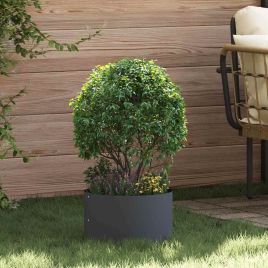 DASCOVE Garden Planter Anthracite 30x30x20 cm Cold-rolled Steel