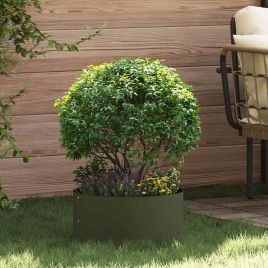 DASCOVE Planter Ring Olive 40x40x20 cm Cold-rolled Steel - Green