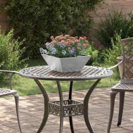 DRDALE Garden Planter 5 pcs 35x35x15 cm Stainless Steel - Silver