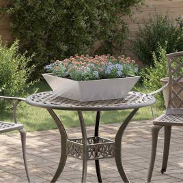 DRDALE Garden Planter 50x50x15 cm Stainless Steel - Silver