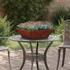 DRDALE Garden Planter 5 pcs Rusty 50x50x15 cm Weathering Steel
