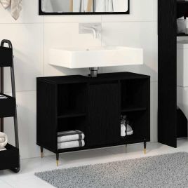 Vanity Unit Black Oak Engineered Wood Medium Black Oak Vanity