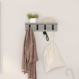 Wall-Mounted Coat Rack Grey sonoma 40 x 10.5 x 10.5 cm