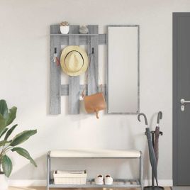 Wall-Mounted Coat Rack Grey sonoma 100 x 10 x 100 cm