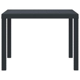TARIDG Garden Dining Table Anthracite 100x100x73 cm Poly Rattan