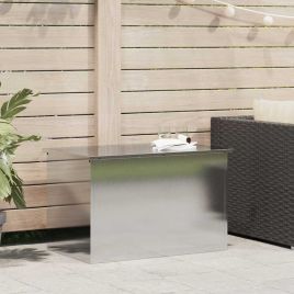 PERCOVE Outdoor Storage Box 80x50.5x50 cm Steel - Silver