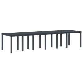 ORHEAT Garden Dining Table Anthracite 350x100x73 cm Poly Rattan
