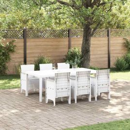 ORHEAT Garden Dining Set 7 pcs Polypropylene - White