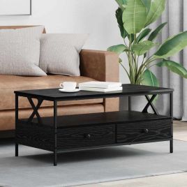 Coffee Table Black oak 100 x 51 x 45 cm Engineered wood