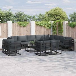 LAERIDG Garden Sofa Set with Cushion 12 pcs