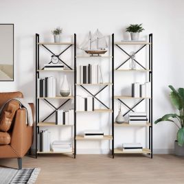 Bookshelf Sonoma oak 156 x 25 x 167.5 cm Engineered wood
