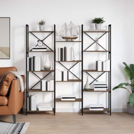 Bookshelf Smoked oak 156 x 25 x 167.5 cm Engineered wood