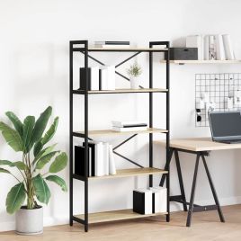 Bookcase Sonoma oak 80 x 30 x 153 cm Engineered wood