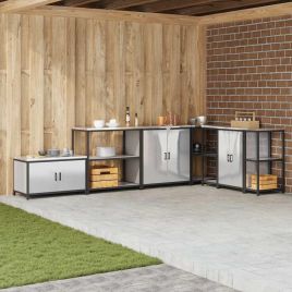 Kitchen Storage Shelf with Shelf Silver Stainless steel