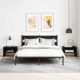 Bedside Cabinet 2 Pieces Black oak 40 x 40 x 30 cm Engineered wood