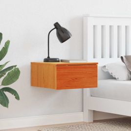 Bedside Table 2 Pieces Wax brown 37 x 35 x 18.5 cm Solid pine wood