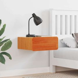 Bedside Table 2 Pieces Wax brown 39 x 34 x 16.5 cm Solid pine wood