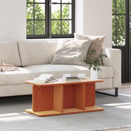 Coffee Table Wax brown 80 x 39.5 x 33.5 cm Solid pine wood