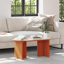 Coffee Table Wax brown 80 x 39.5 x 35 cm Solid Pine wood